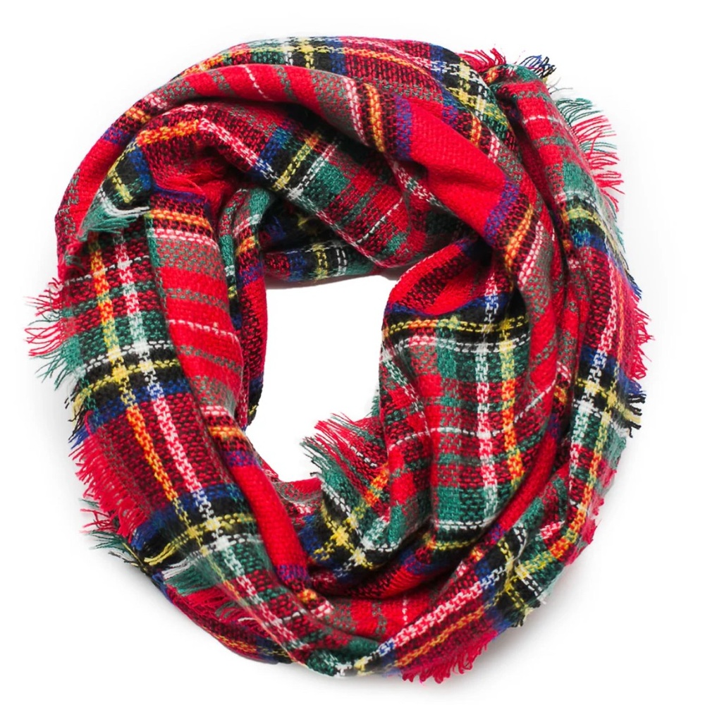 Plaid Infinity Scarf by Top It Off Accessories- NWT